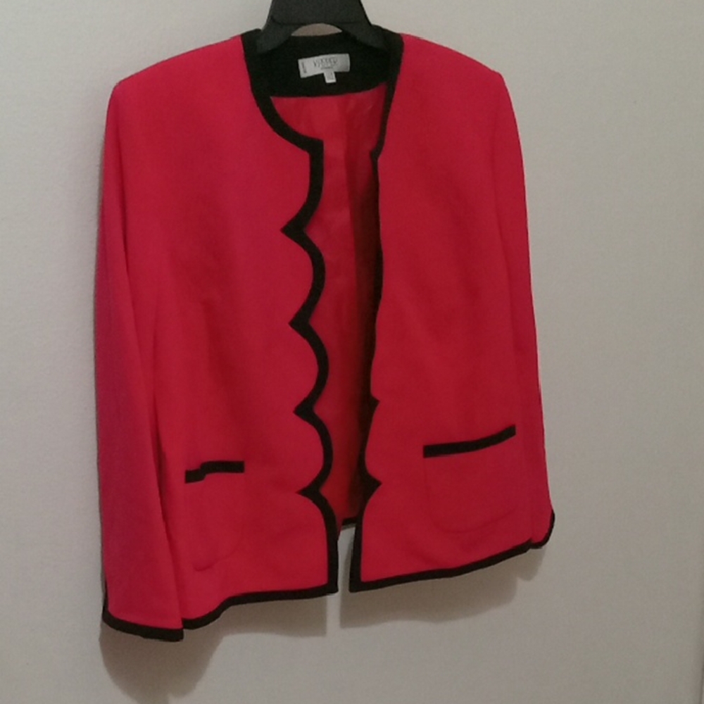 KASPER Separates [NWOT] Women's Black and Red Tailored Blazer